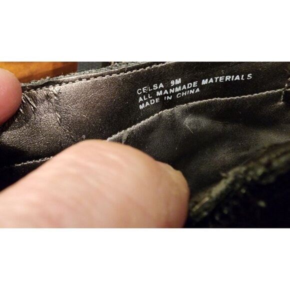 Madeline Women's Black Suede Fringe Ankle Boots With Studded Buckle & 3" Heels - Picture 3 of 16